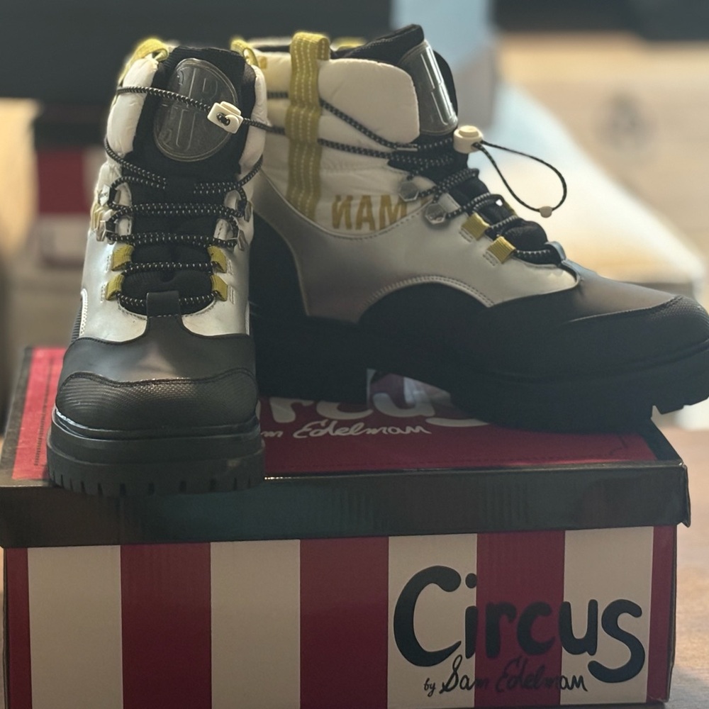 Circus by Sam Edelman Gunner- Black and White Ankle Boots